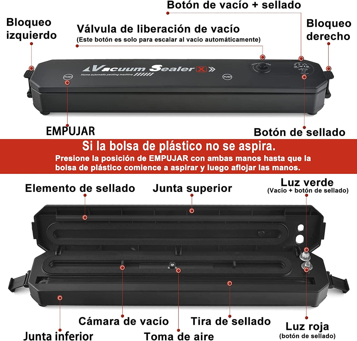 MAQUINA SELLADORA AL VACIO PARA ALIMENTOS